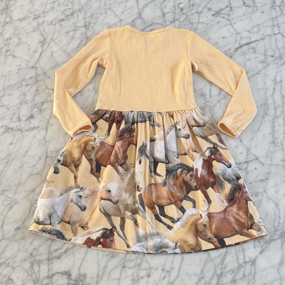 Molo Credence “Horse Dreams” Ribbed Dress Sz 5/6 - Picture 7 of 9